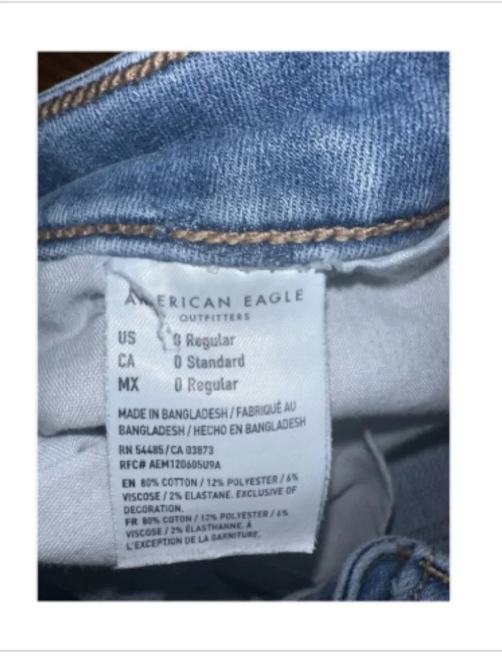 American Eagle Ne(X)t Level Stretch Skinny Jeans | Size 0 Regular | Light Wash